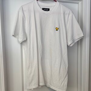 Bad Birdie White Shirt with Yellow Logo